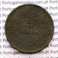 Portugal, 5 Reis 1900 bronze coin of King Carlos I, (VG/G), World Coins Portugal KM 530