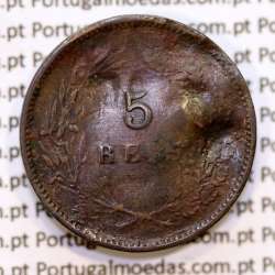 5 réis 1900 bronze D. Carlos I, (BC-), World Coins Portugal KM 530