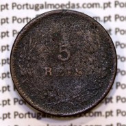 Portugal, 5 Reis 1900 bronze coin of King Carlos I, (VG/G), World Coins Portugal KM 530