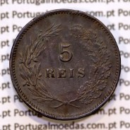 Portugal, 5 Reis 1901 bronze coin of King Carlos I, (VF), World Coins Portugal KM 530