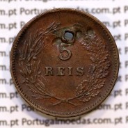 5 réis 1901 bronze D. Carlos I, (BC-/REG), World Coins Portugal KM 530