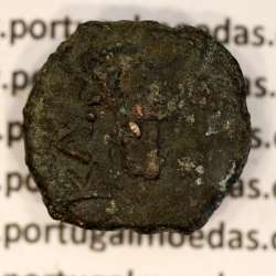coin of Augustus, Æ Prutah, Judea, Marcus Ambibulus procurator of Augustus, Jerusalem AD 9-12, legend: L-MA / KAICA-POC, RPC4957