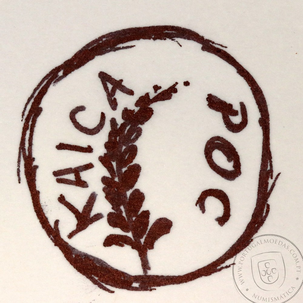 Augustus, Æ Prutah, Judeia, Marcus Ambibulus procurador de Augustus, Jerusalém ano 9-12 d.C., Legenda: L-MA / KAICA-POC, RPC4957