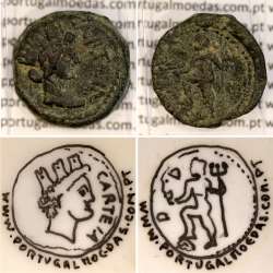 Augustus, Semis Æ, Carteia - Hispania, (27 a.C. a 14 d.C.), Legenda: CARTEIA / D.D., RPC 122