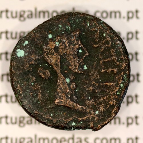 Augustus,  Semis Æ coin of Hispania city Carteia, (27 a.C. a 14 d.C.), Legenda: CARTEIA / D.D., RPC 122 Burgos 662