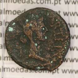 Augustus,  Semis Æ coin of Hispania city Carteia, (27 a.C. a 14 d.C.), Legenda: CARTEIA / D.D., RPC 122, Burgos 662