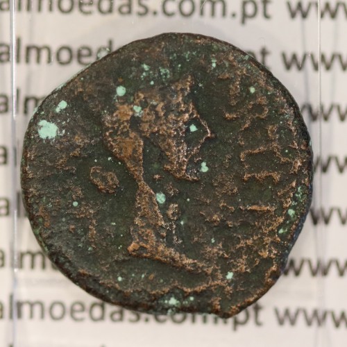 Augustus,  Semis Æ coin of Hispania city Carteia, (27 a.C. a 14 d.C.), Legenda: CARTEIA / D.D., RPC 122, Burgos 662