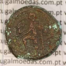 Augustus,  Semis Æ coin of Hispania city Carteia, (27 a.C. a 14 d.C.), Legenda: CARTEIA / D.D., RPC 122, Burgos 662