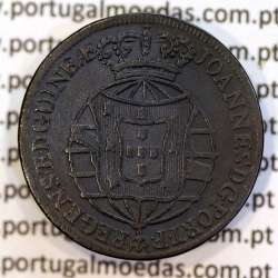 coin of 1/4 Macuta 1814 copper D. João Príncipe Regente, Portuguese former colony of Angola, (VF+), World Coins Angola KM44
