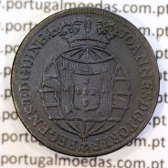 coin of 1/4 Macuta 1814 copper D. João Príncipe Regente, Portuguese Ex-Colony of Angola, (VF+), World Coins Angola KM44