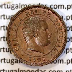 5 réis 1900 bronze D. Carlos I, (Bela), World Coins Portugal KM 530