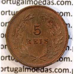 5 réis 1900 bronze D. Carlos I, (Bela), World Coins Portugal KM 530