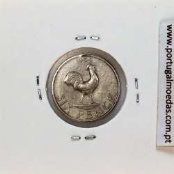 Malawi 6 Pence 1964 Cupro níquel, (MBC), World Coins Malawi KM 1