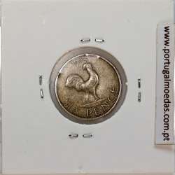 Malawi 6 Pence 1964 Cupro níquel, (MBC), World Coins Malawi KM 1