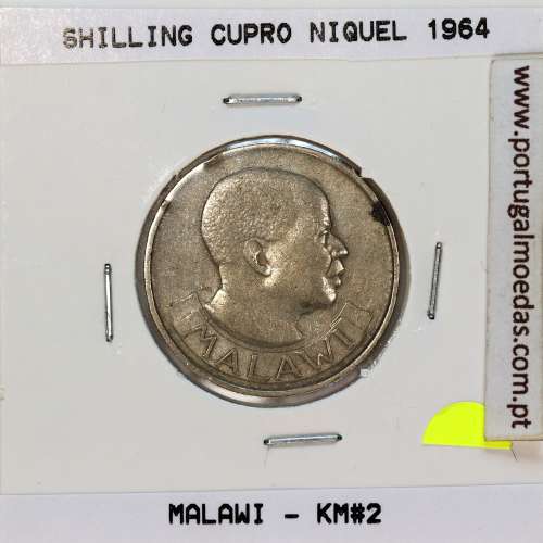 Malawi Shilling 1964 Copper-Nickel, (VF), World Coins Malawi KM 2