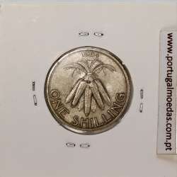 Malawi Shilling 1964 Cupro níquel, (MBC), World Coins Malawi KM 2