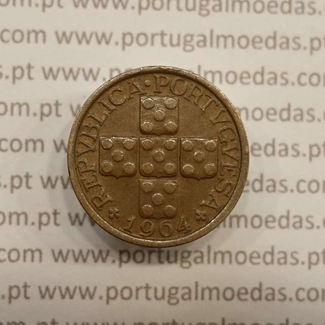 MOEDA DE DEZ CENTAVOS (X CENTAVOS) BRONZE 1964 MBC+