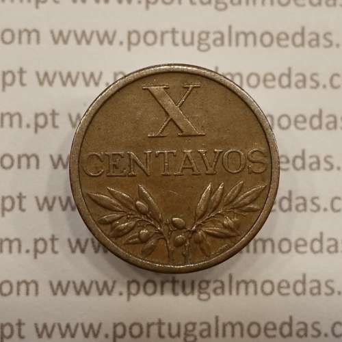 MOEDA DE DEZ CENTAVOS (X CENTAVOS) BRONZE 1964 MBC+