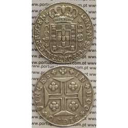 CRUZADO NOVO PRATA (480 RÉIS) 1815 (MBC) COROA ALTA