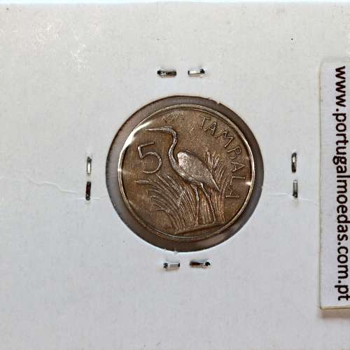 Malawi 5 Tambala 1971 Cupro Níquel, (VF), World Coins Malawi KM 9