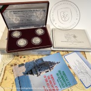 Complete set of 4 coins from the 2nd Series of Portuguese Discoveries in Silver PROOF year 1989 -1990, Portugal KM PS9
