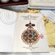 II Série dos descobrimentos em Prata PROOF 1989 -1990, 4x moedas 100$00 Prata 925%, "A Conquista do Atlântico", Portugal KM PS9