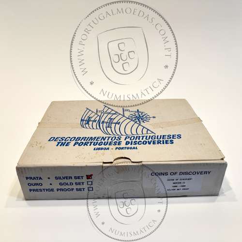 4 silver Proof coins of 100 escudos 1989 -1990, II Series Portugueses Discoveries, World Coins PortugalKM PS9