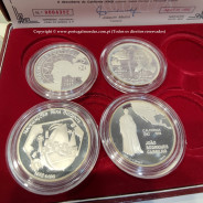 III Série dos descobrimentos em Prata PROOF 1991-92, 4 moedas 200$00 Prata 925%, "A Descoberta da América", World Coins KM PS14