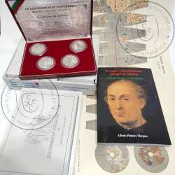 3nd Portuguese Discoveries Series, 4 coins of Silver PROOF 1991 of "The Discovery of America", World Coins Portugal KM PS14
