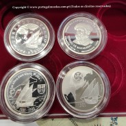 XI Série dos descobrimentos em Prata PROOF ano 2000, 4 moedas 200$00 Prata, "A Abertura de novas Fronteiras", World Coins KMPS42