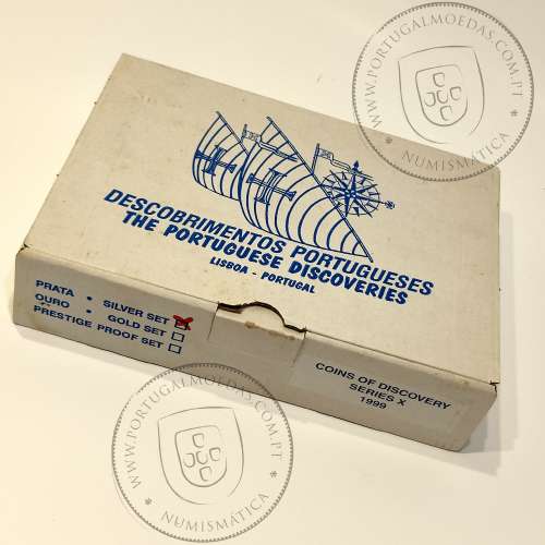 10th Portuguese Discoveries Series in Silver PROOF year 1999, 4 coins 200$00 "Brasil, The New World", World Coins KM PS40