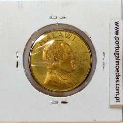 Malawi 1 Kwacha 1996 Aço latão, (UNC), World Coins Malawi KM 28