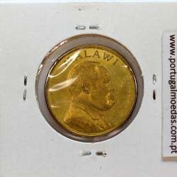 Malawi 1 Kwacha 1996 Aço Latão, (Sob), World Coins Malawi KM 28