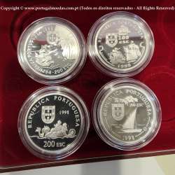 9th Series of Discoveries silver PROOF year 1998, "Vasco da Gama and the Sea Route to India", World Coins Portugal KMPS37