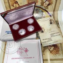 IX Série dos descobrimentos Prata PROOF ano 1998, "Vasco da Gama e o Caminho Marítimo para a Índia", World Coins Portugal KMPS37