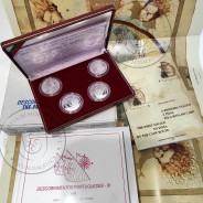 9th Series of Discoveries silver PROOF year 1998, "Vasco da Gama and the Sea Route to India", World Coins Portugal KMPS37
