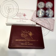 5th Portuguese Discoveries Series in Silver PROOF 1994, 4 coins 200$00 Silver, "The Division of the World", World Coins KM PS20