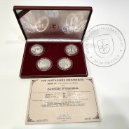 4th Portuguese Discoveries Series in Silver PROOF 1993, 4 coins 200$00 Silver, "Arrival in Japan", World Coins Portugal KM PS16