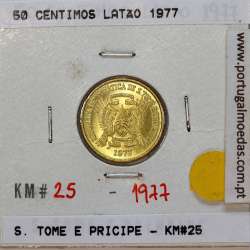 São Tomé and Príncipe, 50 Cêntimos 1977 Brass, F.A.O., (UNC), World Coins Saint Thomas & Prince KM 25
