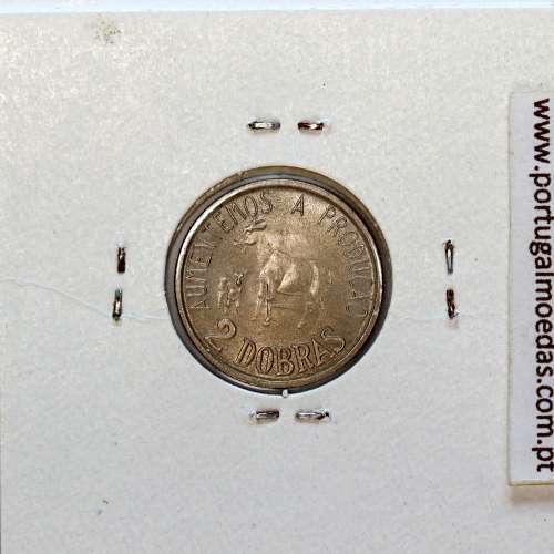 São Tomé and Príncipe, 2 Dobras 1977 Copper-Nickel, F.A.O., (UNC), World Coins Saint Thomas & Prince KM 27