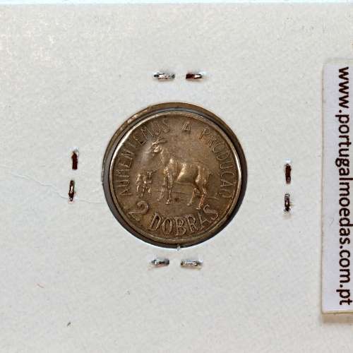 São Tomé e Príncipe, 2 Dobras 1977 Cupro-Níquel, F.A.O. , (Bela), World Coins Saint Thomas & Prince KM 27
