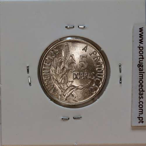 São Tomé and Príncipe, 5 Dobras 1977 Copper-Nickel, F.A.O., (UNC), World Coins Saint Thomas & Prince KM 28
