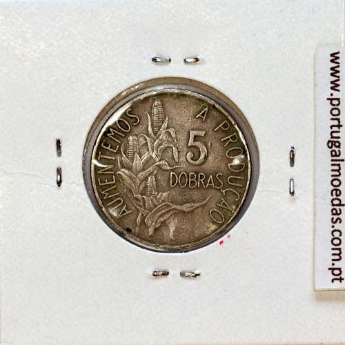 São Tomé e Príncipe, 5 Dobras 1977 Cupro-Níquel, F.A.O. , (MBC), World Coins Saint Thomas & Prince KM 28