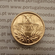 X centavos 1968 Bronze Republica Portuguesa, 10 centavos 1968 bronze, (Bela/Soberba), World Coins Portugal KM 583