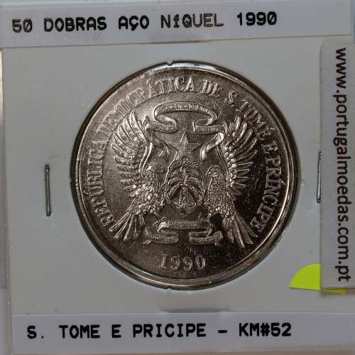 São Tomé e Príncipe, 50 Dobras 1990 Cupro-Níquel, F.A.O. , (Soberba), World Coins Saint Thomas & Prince KM 52