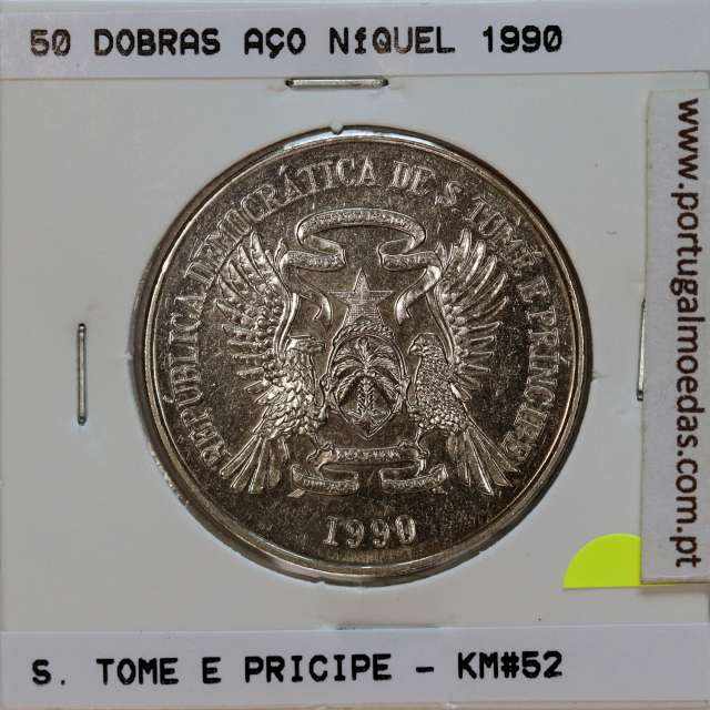 São Tomé e Príncipe, 50 Dobras 1990 Cupro-Níquel, F.A.O. , (Soberba), World Coins Saint Thomas & Prince KM 52