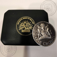 Malawi, One Crown 1966 Republic Day Commemorative Cupronickel, in original case, (PROOF), World Coins Malawi KM 5