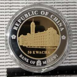 Malawi 50 kwacha 2004 PROOF,  Comemorativa da Tomada de posse da 11ª Presidência da República da China, World Coins Malawi KM 43
