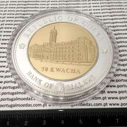 Malawi 50 kwacha 2004 PROOF,  Comemorativa da Tomada de posse da 11ª Presidência da República da China, World Coins Malawi KM 43
