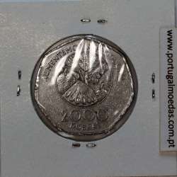 São Tomé and Príncipe, 2000 Dobras 1997 Chromium clad steel, F.A.O., (VF), World Coins Saint Thomas & Prince KM 91